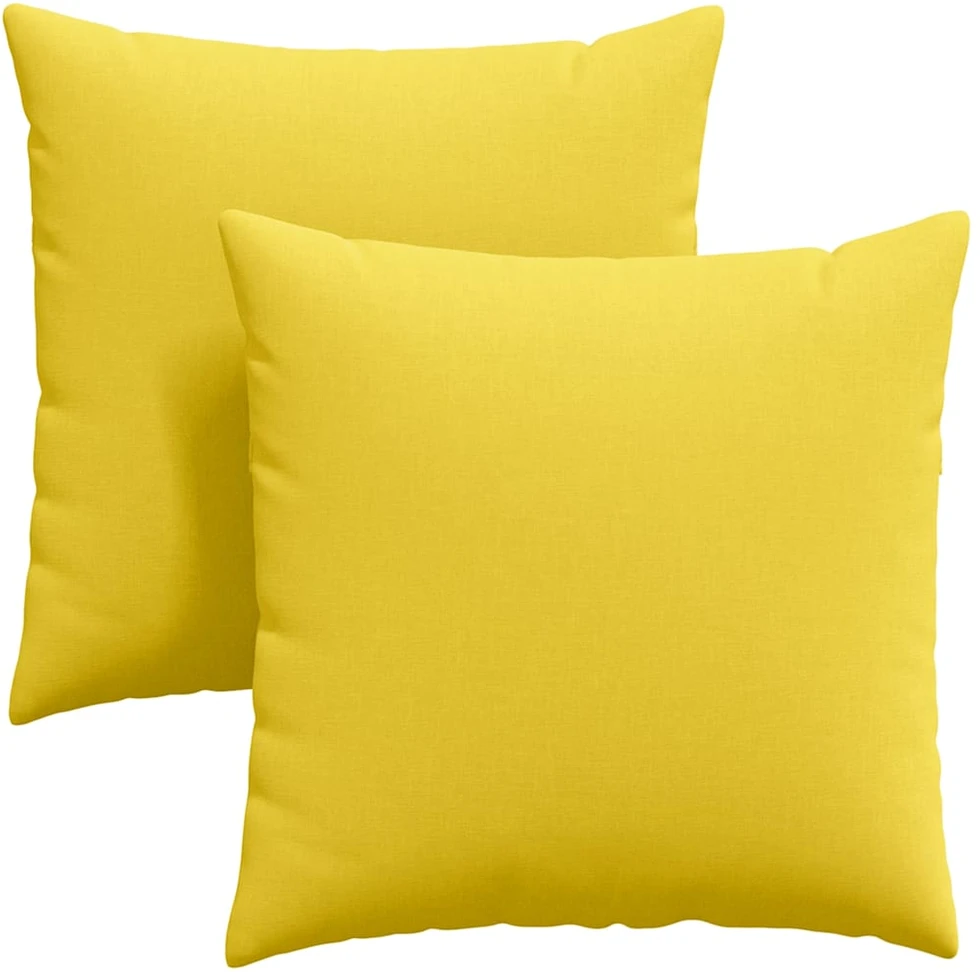 Sofa Pagalvės 2 vnt. audinys Šviesi geltona 60 x 60 cm