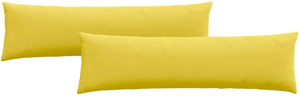 Sofa Pagalvės 2 pcs Šviesi geltona 145 x 40 cm audinys