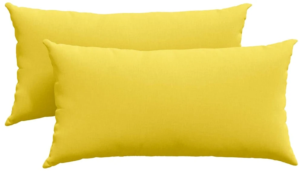 Sofa Pagalvės 2 vnt. audinys Šviesi geltona 80 x 40 cm