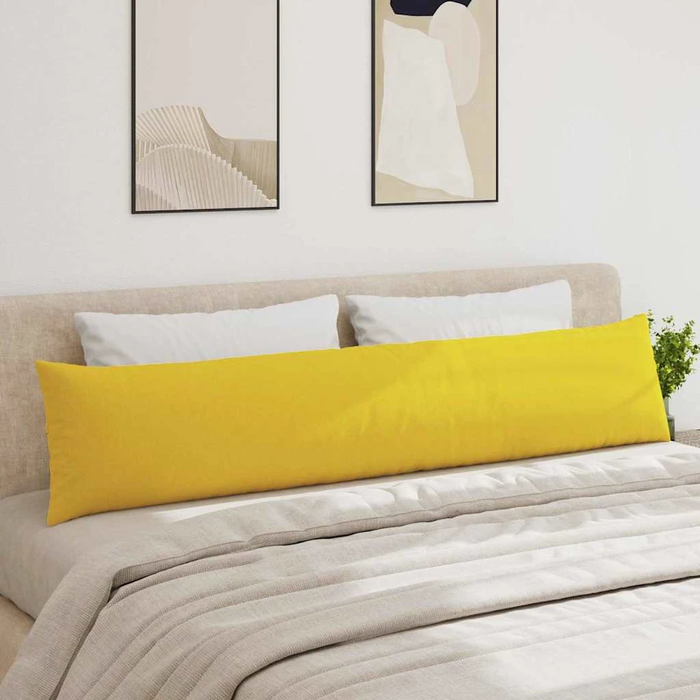 Sofa Pagalvės 2 vnt. audinys Šviesi geltona 200 x 40 cm
