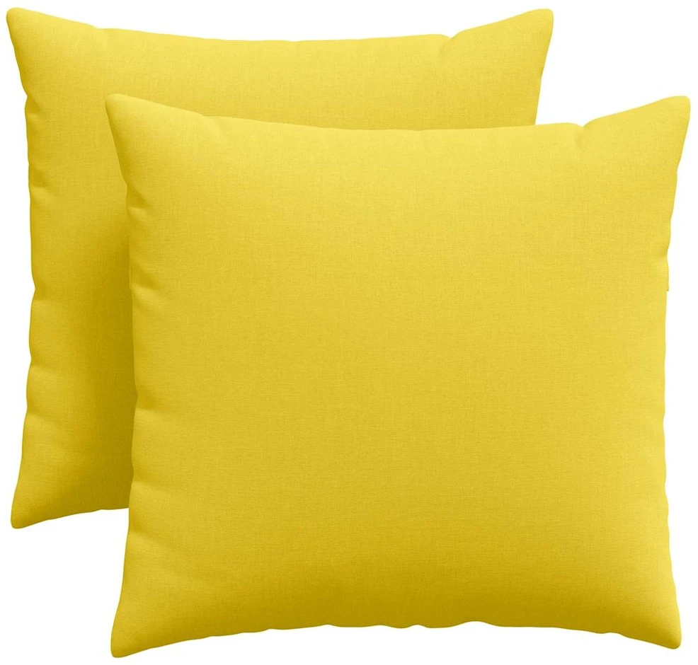 Sofa Pagalvės 2 vnt. audinys Šviesi geltona 45 x 45 cm