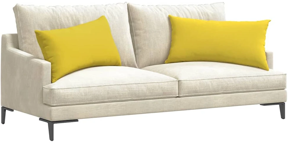 Sofa Pagalvės 2 vnt. audinys Šviesi geltona 80 x 40 cm