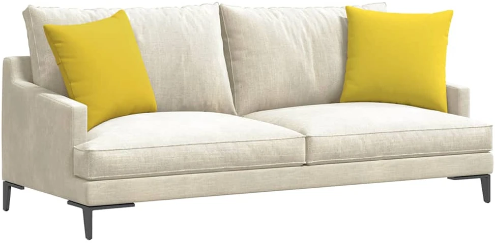 Sofa Pagalvės 2 vnt. audinys Šviesi geltona 45 x 45 cm