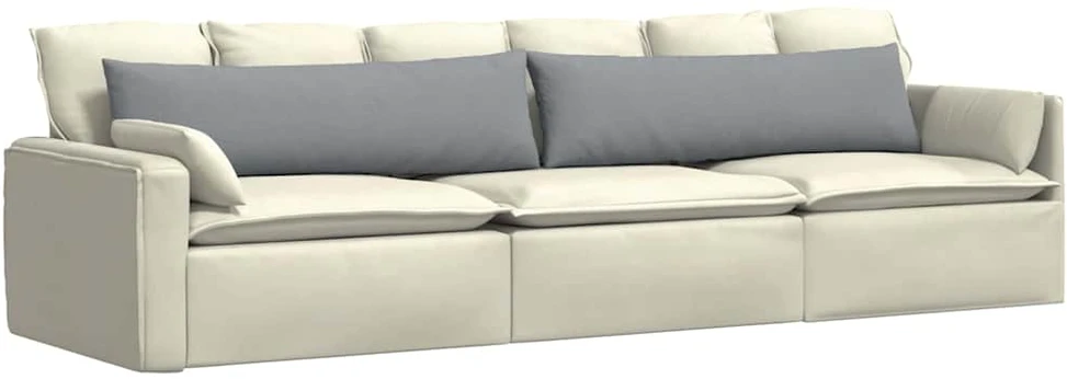 Sofa Pagalvės 2 vnt. audinys Šviesiai pilka 145 x 40 cm