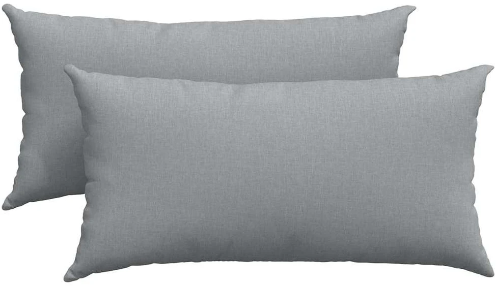 Sofa Pagalvės 2 pcs Šviesiai pilka 80 x 40 cm audinys