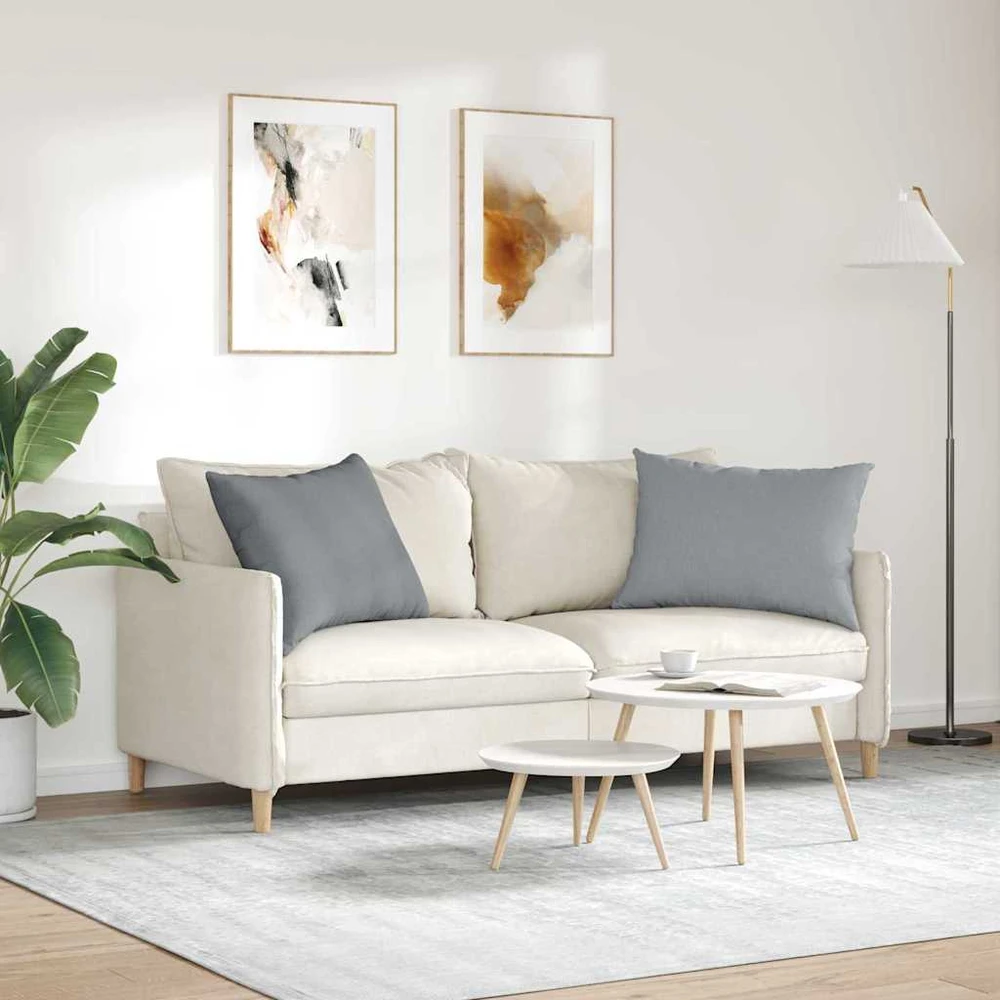 Sofa Pagalvės 2 vnt. audinys Šviesiai pilka 70 x 50 cm