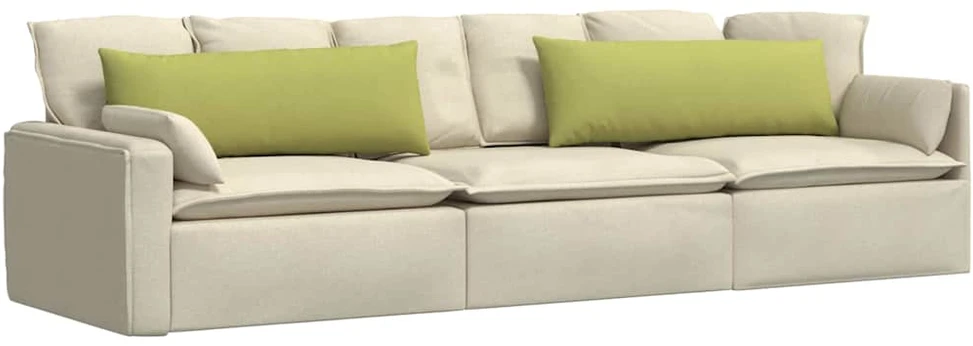 Sofa Pagalvės 2 pcs Šviesiai žalia 120 x 40 cm audinys