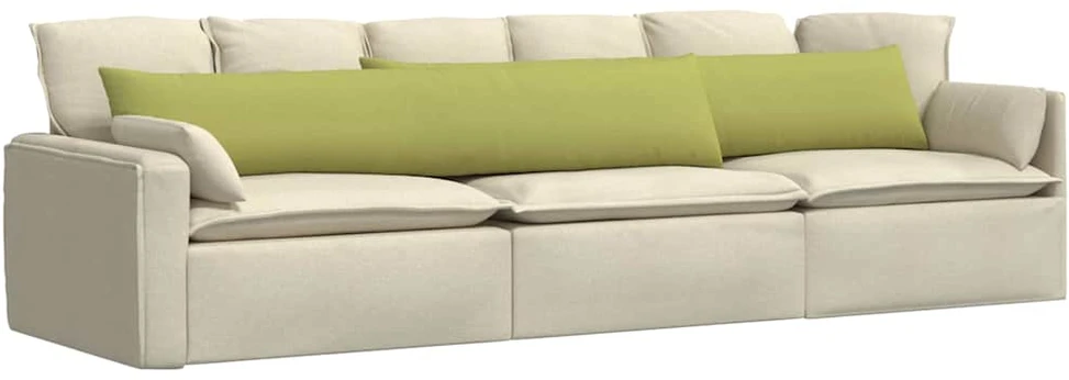 Sofa Pagalvės 2 vnt. audinys Šviesiai žalia 200 x 40 cm