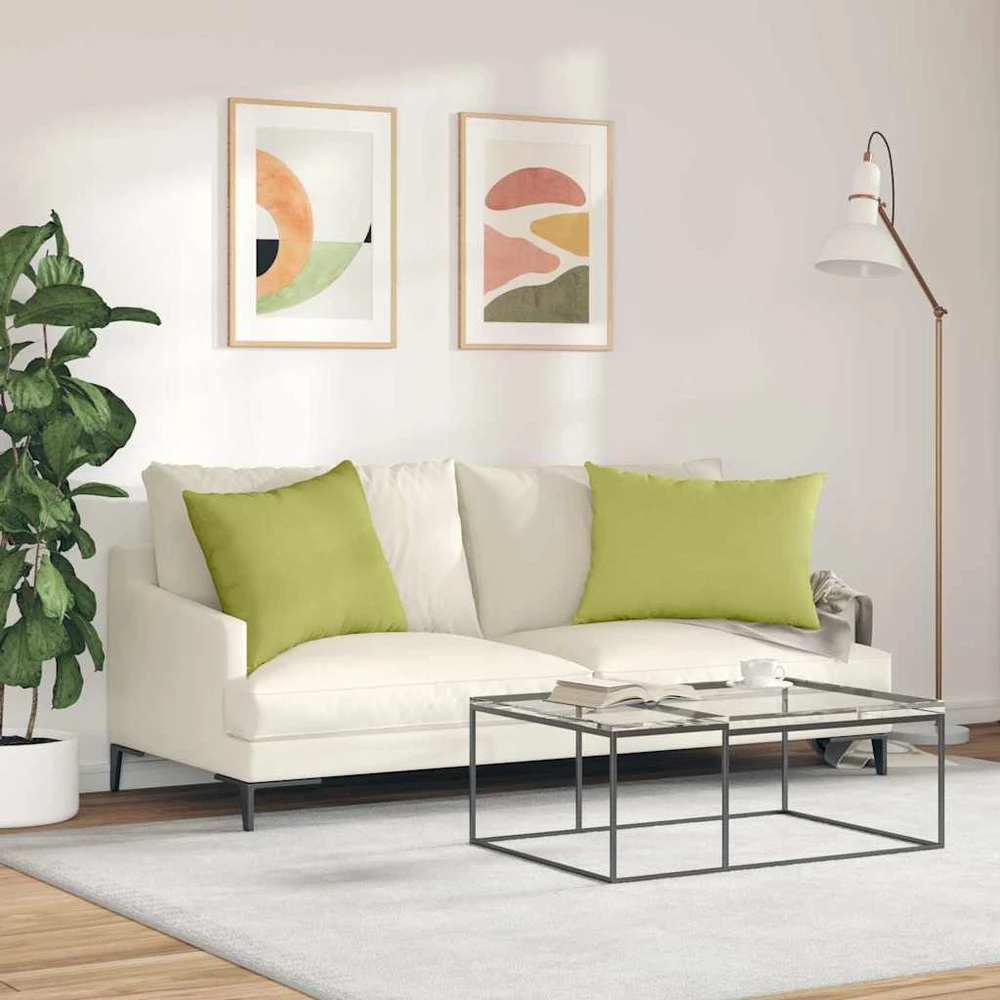 Sofa Pagalvės 2 vnt. audinys Šviesiai žalia 70 x 50 cm