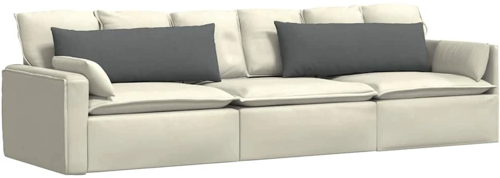Sofa Pagalvės 2 pcs Tamsiai pilka 120 x 40 cm audinys
