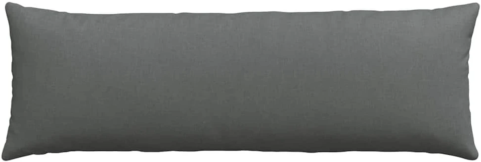Sofa Pagalvės 2 pcs Tamsiai pilka 120 x 40 cm audinys