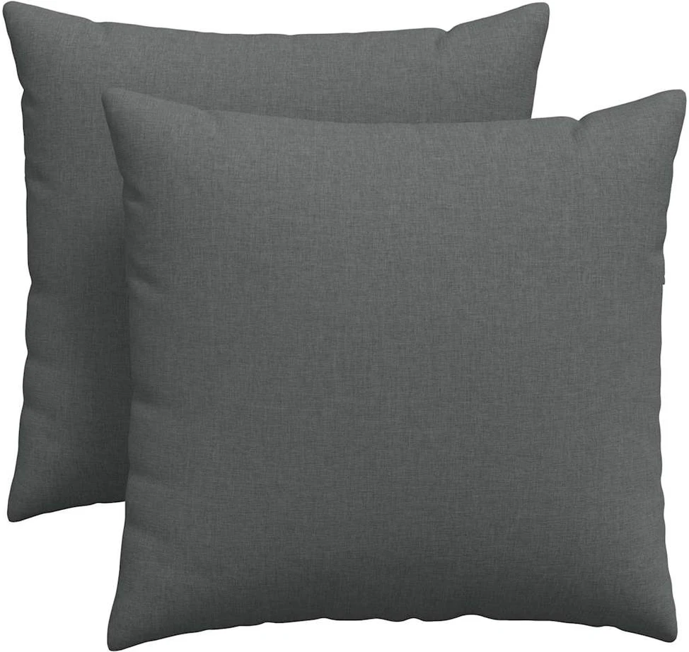 Sofa Pagalvės 2 vnt. audinys Tamsiai pilka 45 x 45 cm
