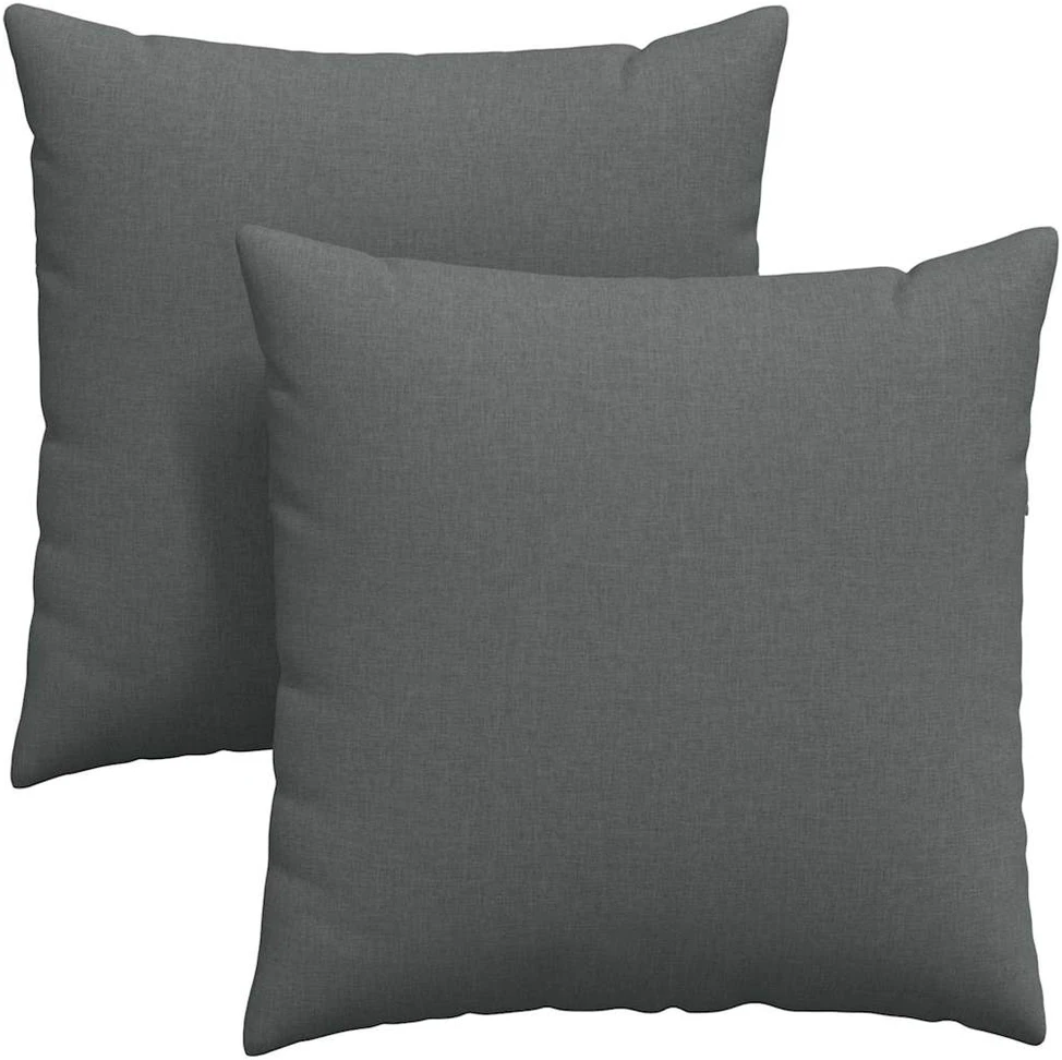 Sofa Pagalvės 2 vnt. audinys Tamsiai pilka 80 x 80 cm
