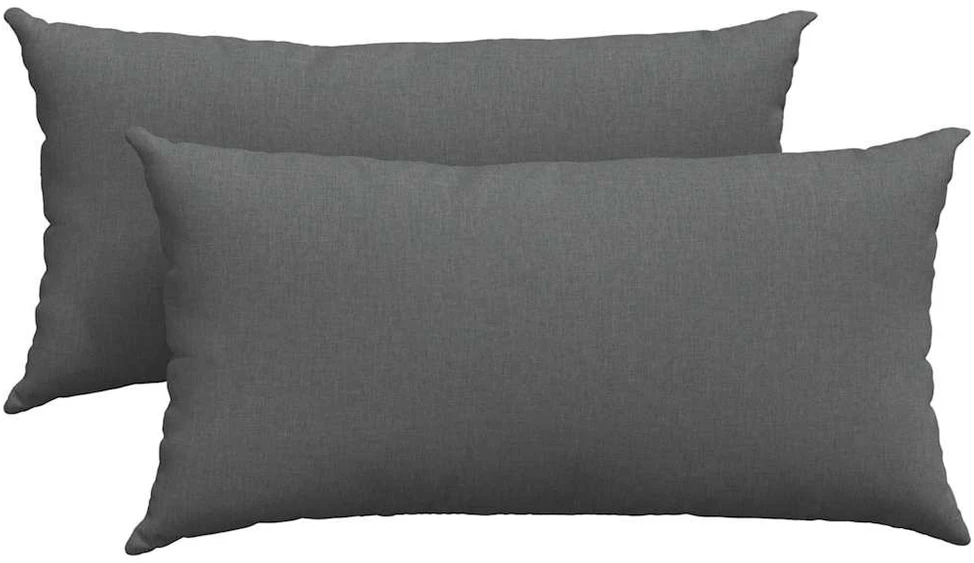 Sofa Pagalvės 2 vnt. audinys Tamsiai pilka 80 x 40 cm