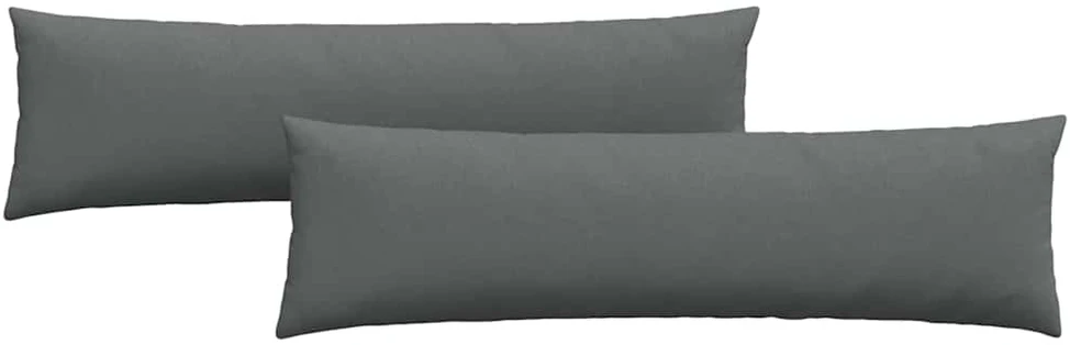 Sofa Pagalvės 2 pcs Tamsiai pilka 145 x 40 cm audinys