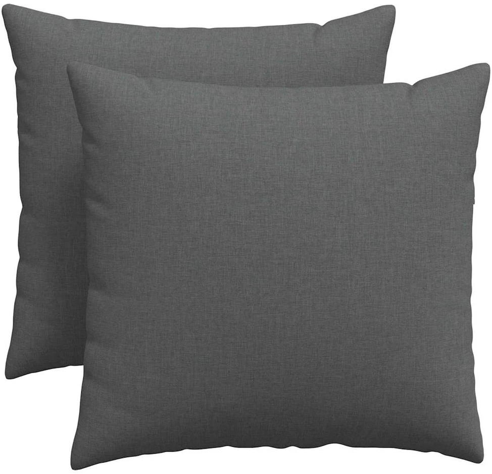 Sofa Pagalvės 2 vnt. audinys Tamsiai pilka 50 x 50 cm