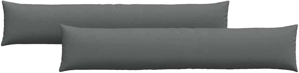 Sofa Pagalvės 2 vnt. audinys Tamsiai pilka 200 x 40 cm