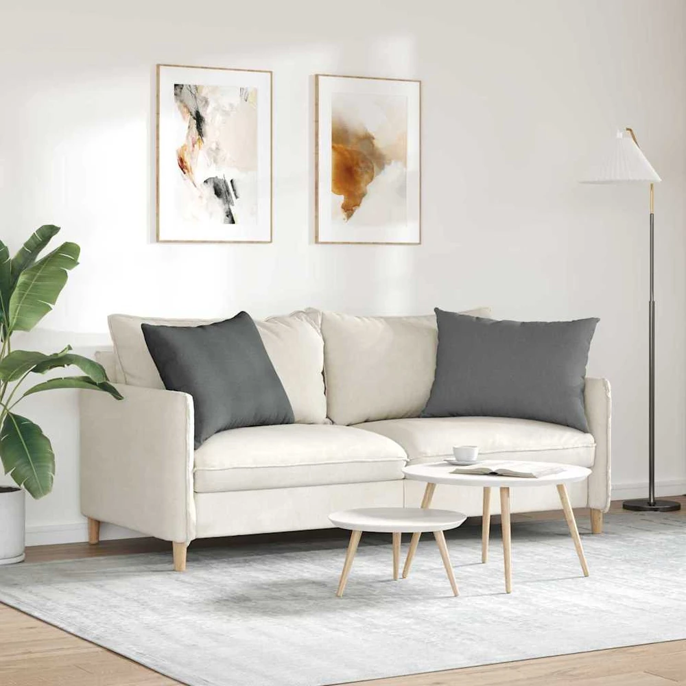 Sofa Pagalvės 2 vnt. audinys Tamsiai pilka 70 x 50 cm