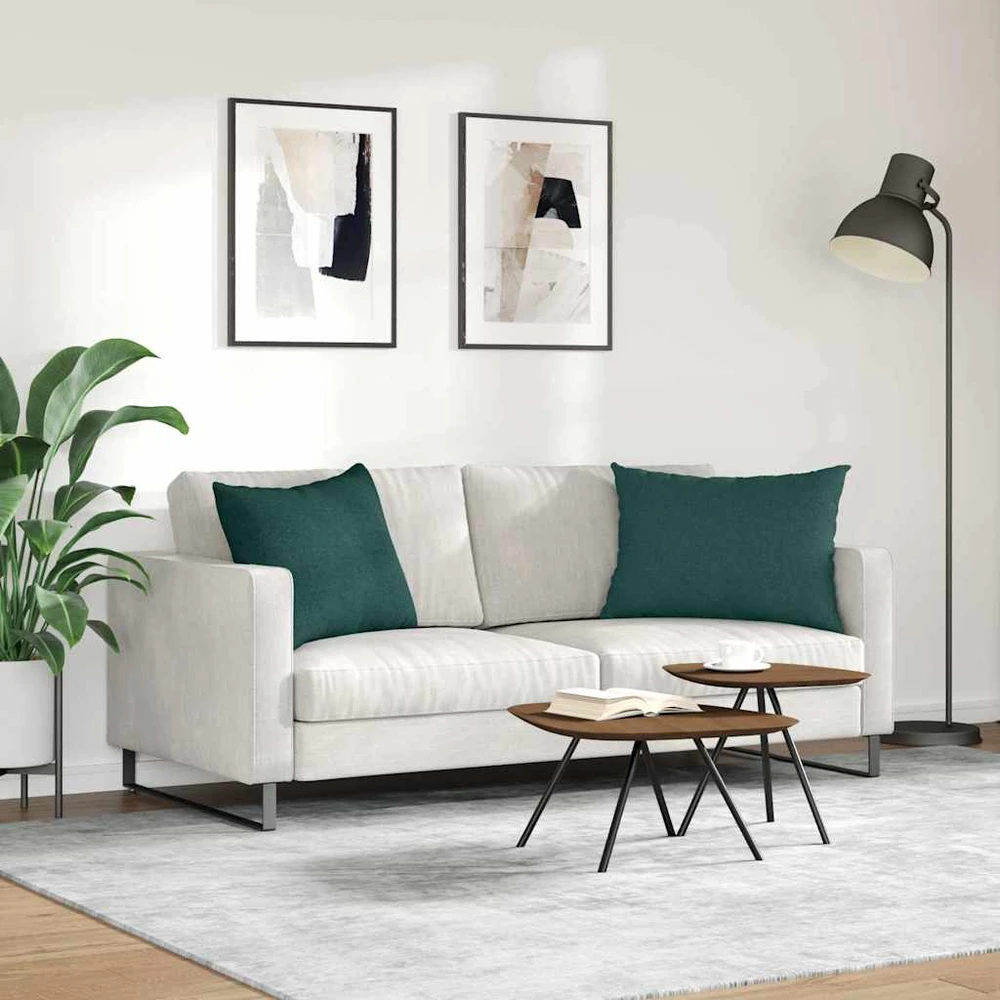 Sofa Pagalvės 2 vnt. audinys Tamsiai žalia 70 x 50 cm