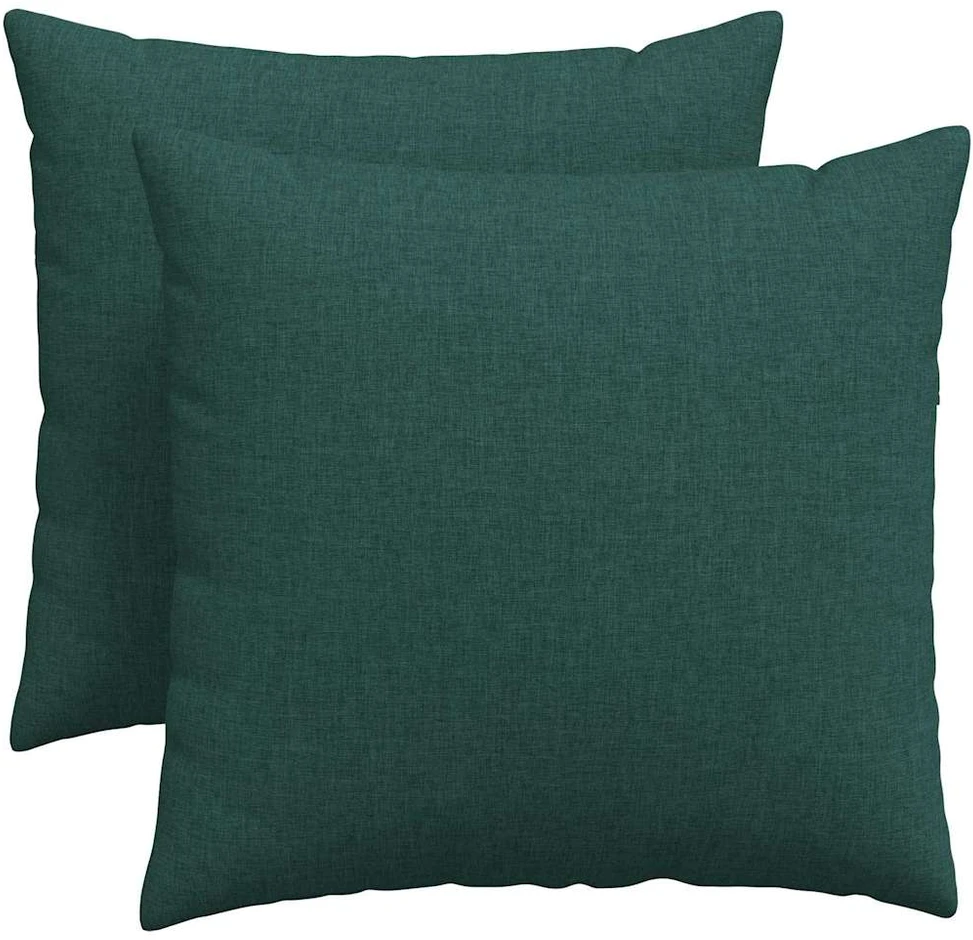Sofa Pagalvės 2 vnt. audinys Tamsiai žalia 50 x 50 cm