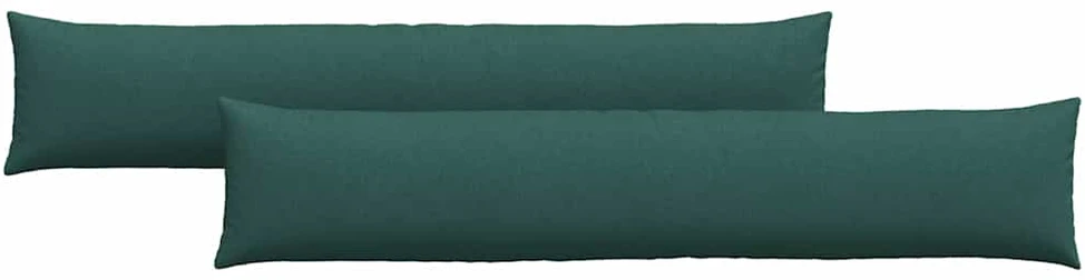 Sofa Pagalvės 2 vnt. audinys Tamsiai žalia 200 x 40 cm