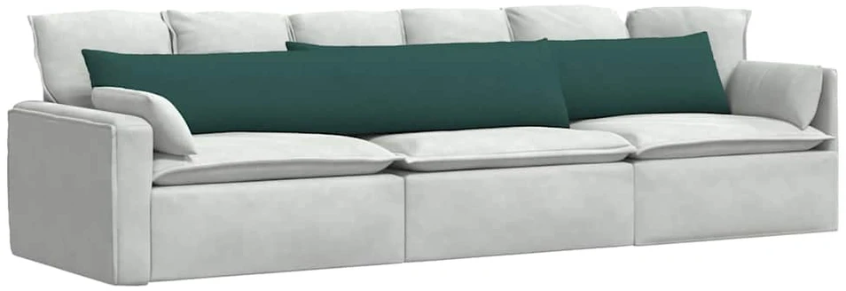 Sofa Pagalvės 2 vnt. audinys Tamsiai žalia 200 x 40 cm
