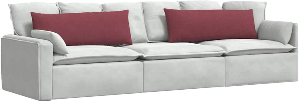 Sofa Pagalvės 2 pcs Vyno raudona 120 x 40 cm audinys