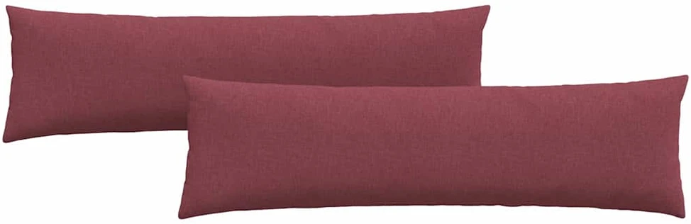 Sofa Pagalvės 2 vnt. audinys Vyno raudona 145 x 40 cm