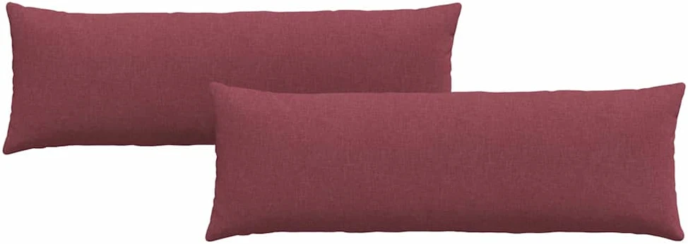 Sofa Pagalvės 2 pcs Vyno raudona 120 x 40 cm audinys