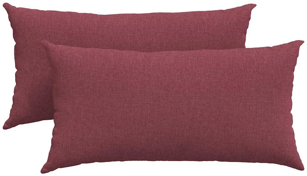 Sofa Pagalvės 2 vnt. audinys Vyno raudona 80 x 40 cm