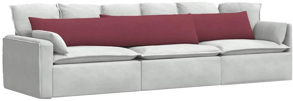 Sofa Pagalvės 2 vnt. audinys Vyno raudona 200 x 40 cm