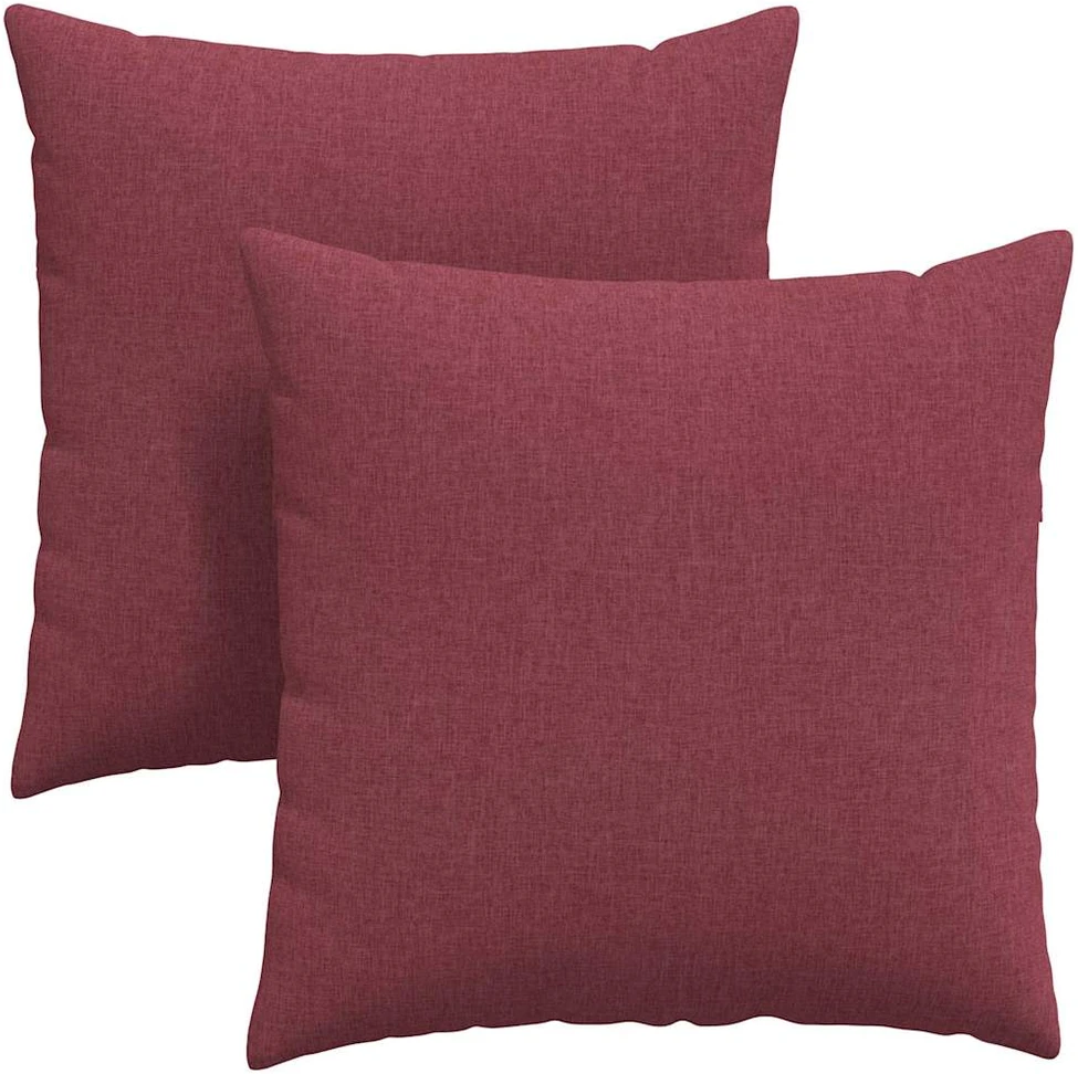 Sofa Pagalvės 2 vnt. audinys Vyno raudona 60 x 60 cm