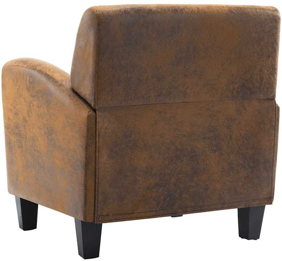 Sofa kėdė, rudos spalvos, dirbtinė versta oda