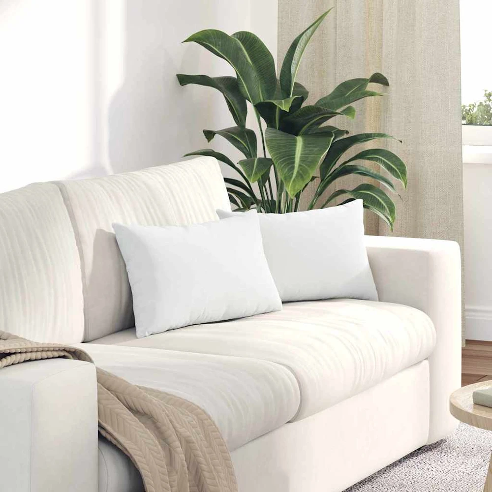 Sofa Pagalvės 2 vnt. audinys Balta 50 x 30 cm