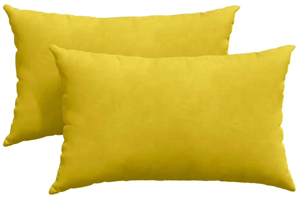Sofa Pagalvės 2 pcs Geltona 50 x 30 cm Kordūrinis audinys