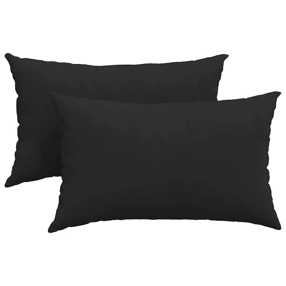 Sofa Pagalvės 2 vnt. audinys Juoda 50 x 30 cm