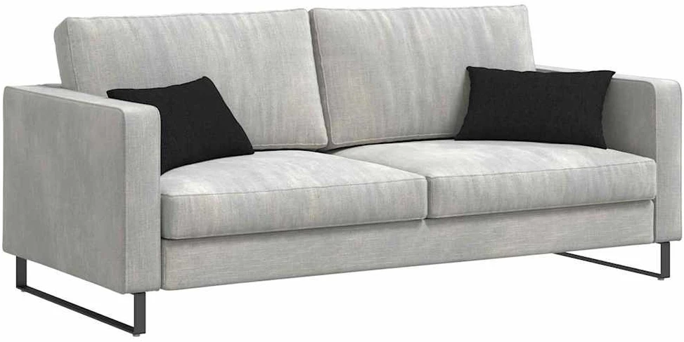 Sofa Pagalvės 2 pcs Juoda 50 x 30 cm audinys