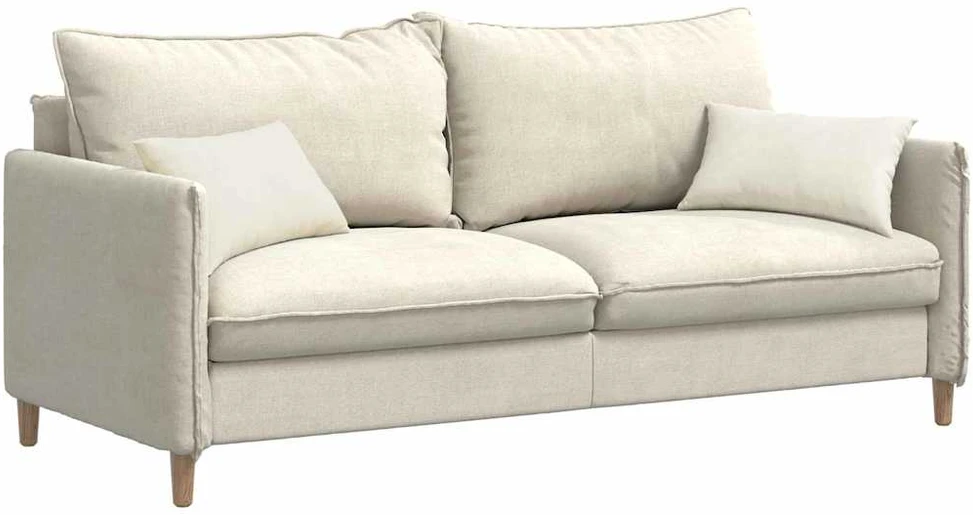 Sofa Pagalvės 2 pcs Kreminė 50 x 30 cm Kordūrinis audinys