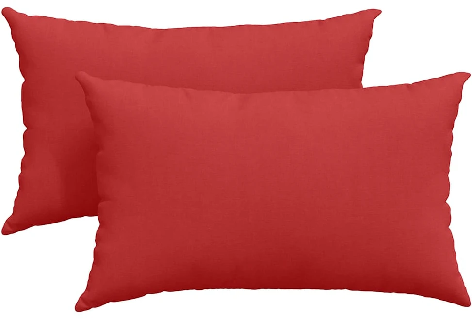 Sofa Pagalvės 2 vnt. audinys Raudona 50 x 30 cm