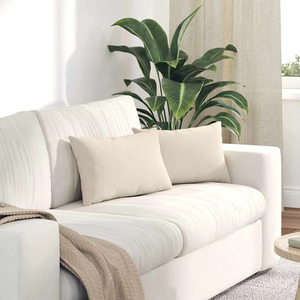 Sofa Pagalvės 2 vnt. audinys Smėlio 50 x 30 cm