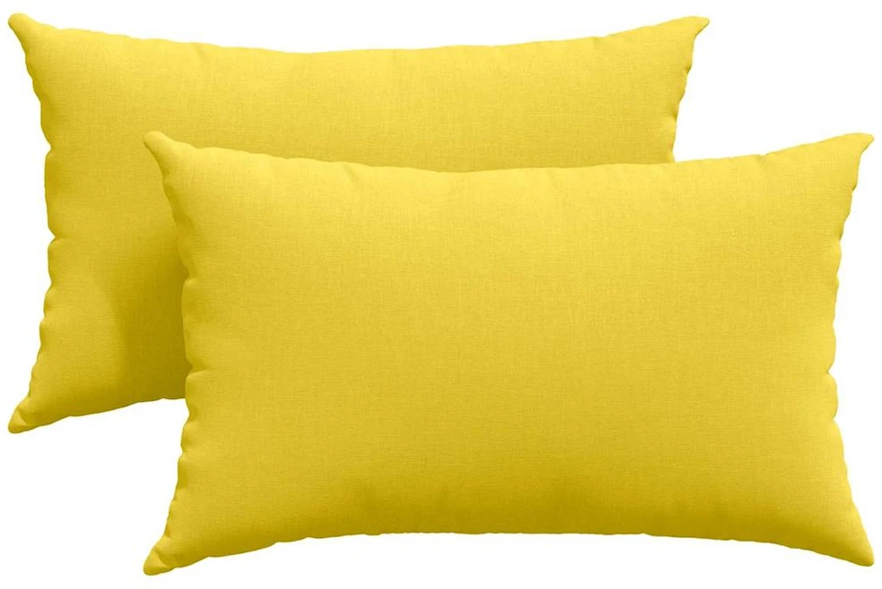 Sofa Pagalvės 2 vnt. audinys Šviesi geltona 50 x 30 cm