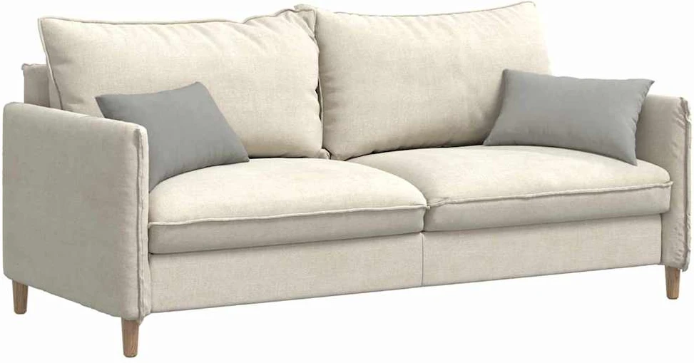Sofa Pagalvės 2 vnt. audinys Šviesiai pilka 50 x 30 cm