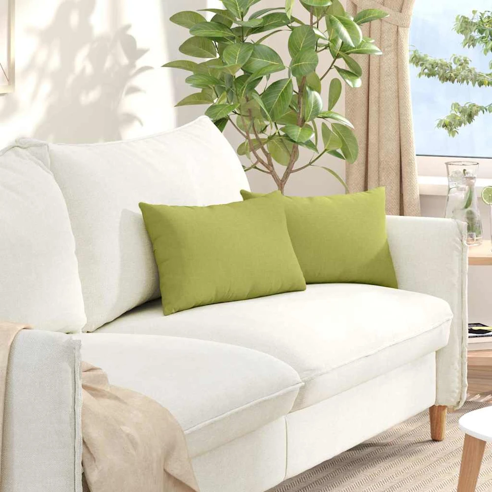 Sofa Pagalvės 2 vnt. audinys Šviesiai žalia 50 x 30 cm