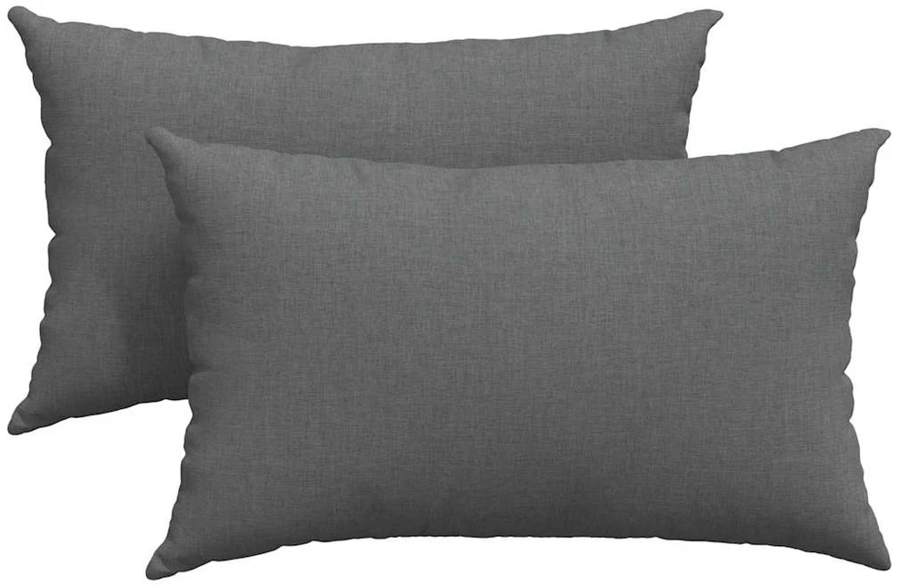 Sofa Pagalvės 2 vnt. audinys Tamsiai pilka 50 x 30 cm