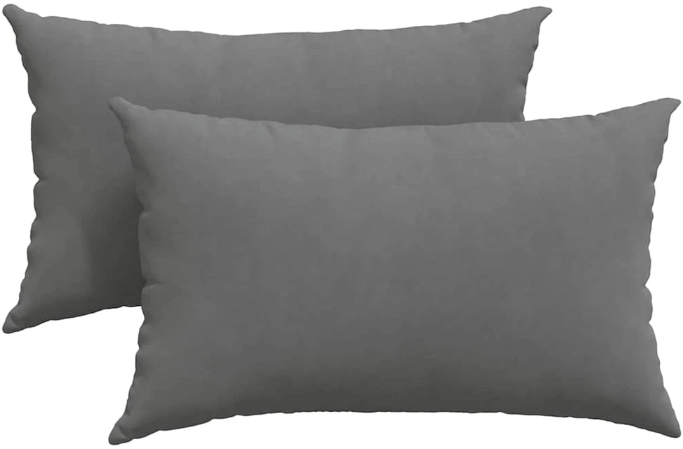 Sofa Pagalvės 2 vnt. audinys Tamsiai pilka 50 x 30 cm