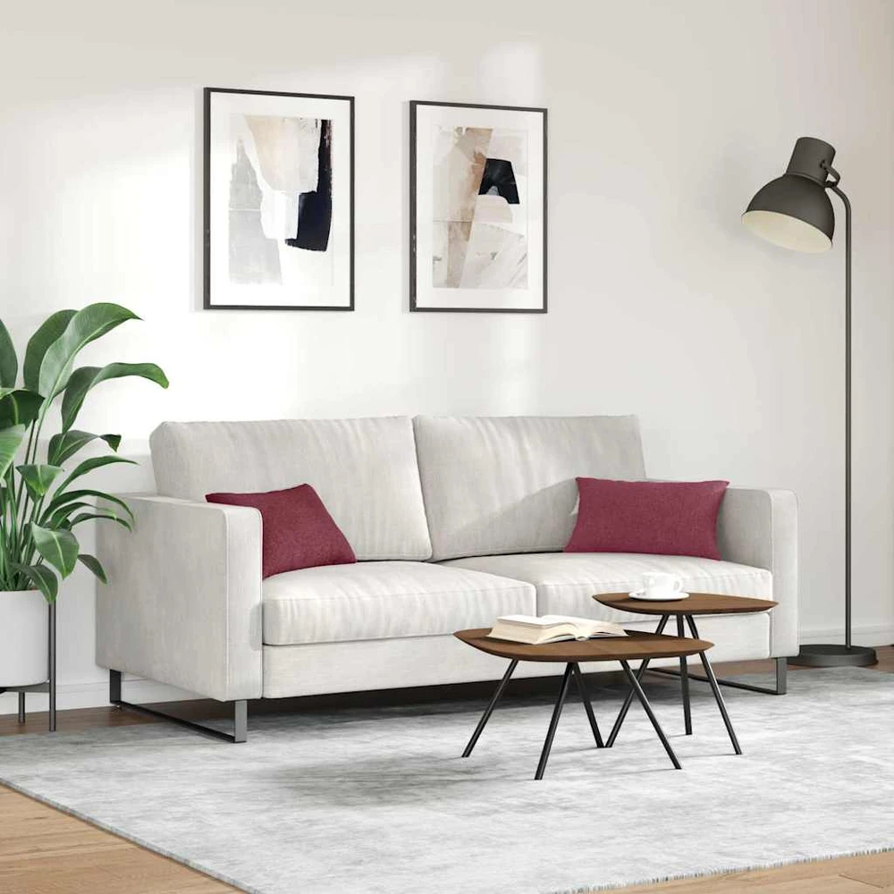 Sofa Pagalvės 2 vnt. audinys Vyno raudona 50 x 30 cm