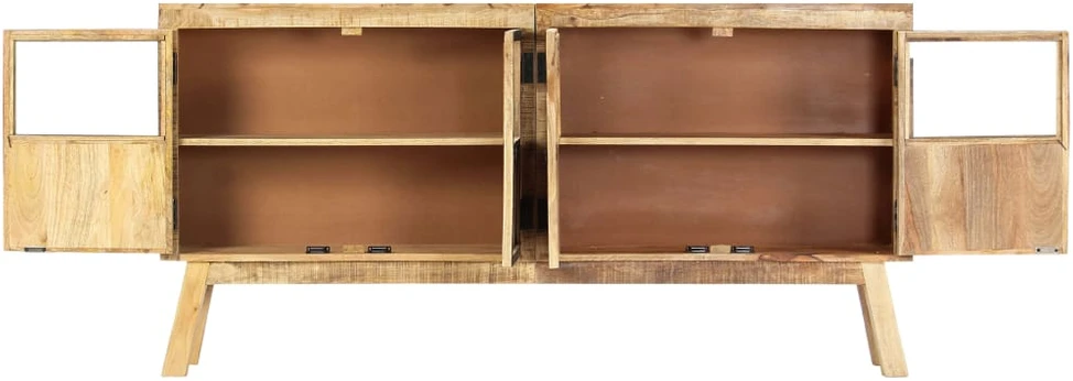 Šon. spint., rud. ir juod., 160x30x80cm, neap. mango med. mas.