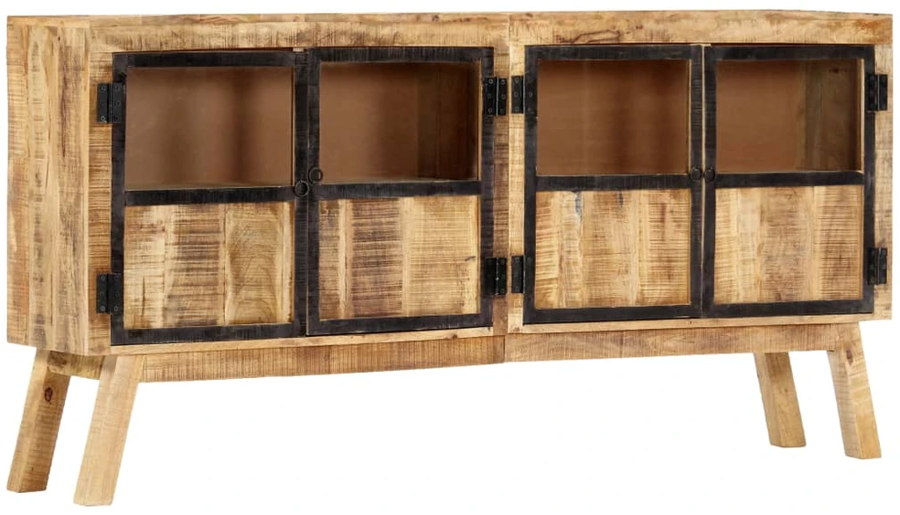 Šon. spint., rud. ir juod., 160x30x80cm, neap. mango med. mas.
