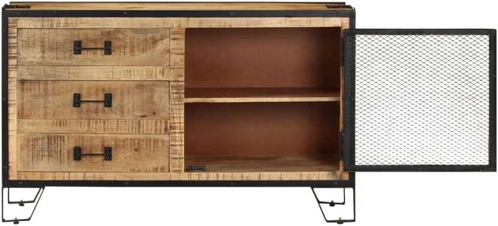 Šoninė spintelė, 100x31x60cm, neapdorotas mango masyvas