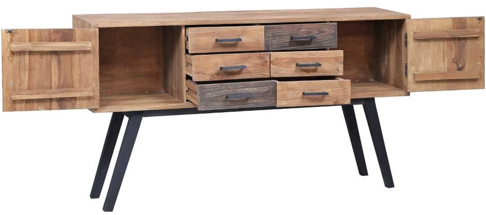 Šoninė spintelė, 110x30x75cm, tikmedžio medienos masyvas